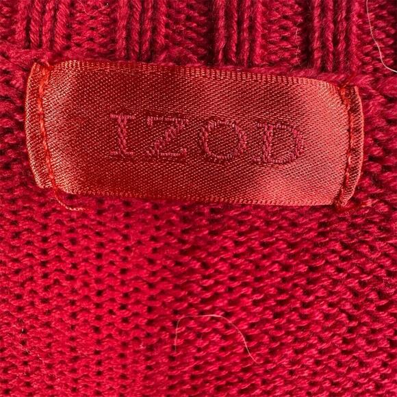 IZOD Men's Argyle Red Pullover Sweater 2XL Long Sleeve Casual - Picture 3 of 9